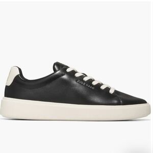 Cole Haan GrandPro Crosscourt Traveler Leather Sneaker Black and White  Sz 9